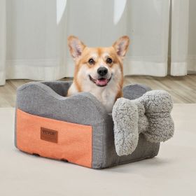 Center Console Dog Car Seat Dog Booster Car Seat For Small Dog 8 Lbs (Option: Grey)