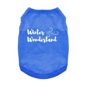 Winter Wonderland Dog Shirt (Color: Blue, size: 3X-Large)