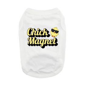 Chick Magnet Dog Shirt (Color: White, size: large)
