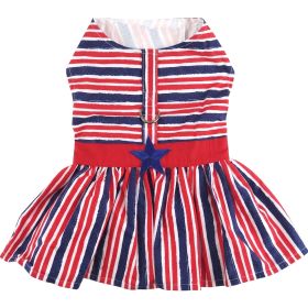 Patriotic Dog Dress with Matching Leash (size: small)