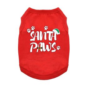 Santa Paws Dog Shirt (Color: Red, size: medium)